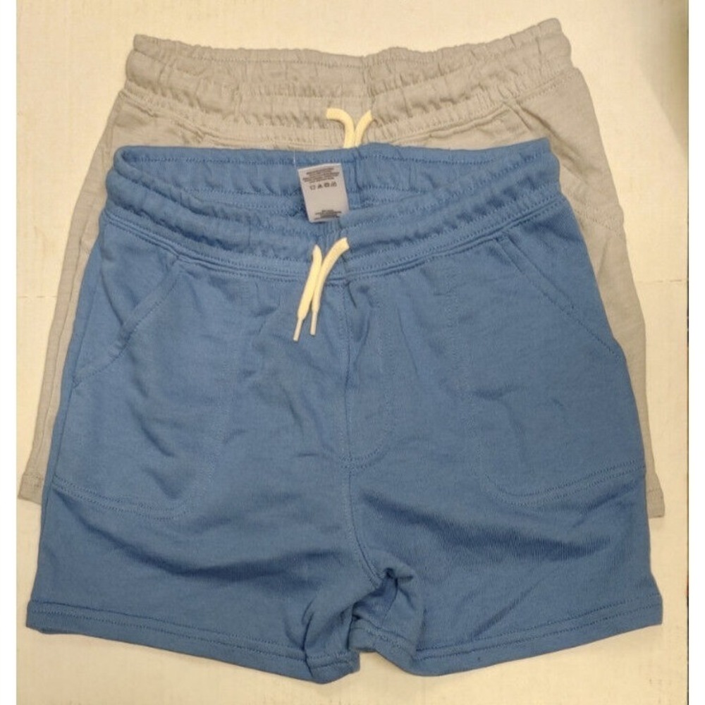 NEW Member's Mark 2-Piece Boys Playwear‎ Grey/Blue Short Set 12
